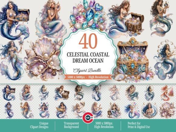 Download Fantasy Celestial Mermaid Treasure PNGs - Fantasy Collection