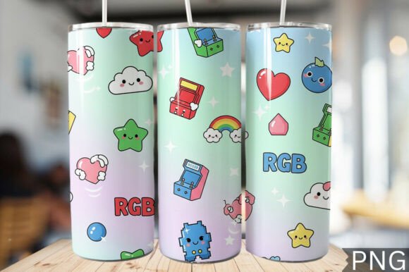 Download Gamer Girl Neon Tech Tumbler Wrap PNG - Neon tech Collection