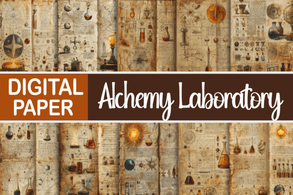 Download Alchemy Laboratory Scrapbook Paper - Alchemy Collection