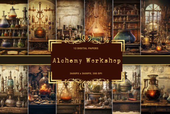 Download Alchemy Workshop Digital Paper - Alchemy Collection