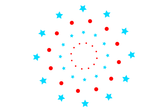 Download Star Bursting Circles. Light Show Festiv - Light show Collection